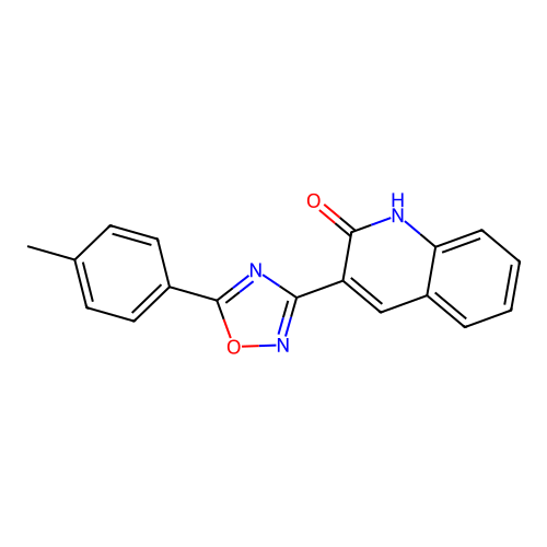 3-[5-(4-Methylphenyl)-1,2,4-oxadiazol-3-yl]quinolin-2-ol structure