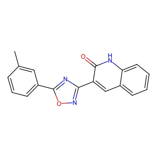 3-(5-(m-Tolyl)-1,2,4-oxadiazol-3-yl)quinolin-2-ol structure