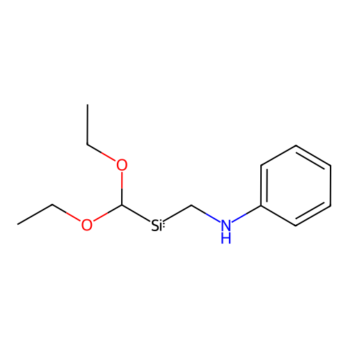 (Anilinomethyl)diethoxymethylsilane structure