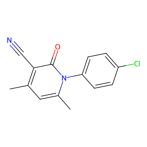 1-(4-Chlorophenyl)-4,6-dimethyl-2-oxo-1,2-dihydropyridine-3-carbonitrile structure