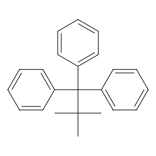 Propane, 2,2-dimethyl-1,1,1-triphenyl- structure