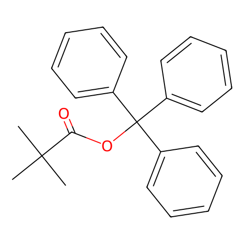 Pivalic acid, trityl ester structure
