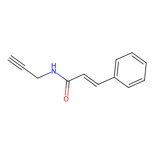 (2E)-3-phenyl-N-prop-2-ynylprop-2-enamide structure