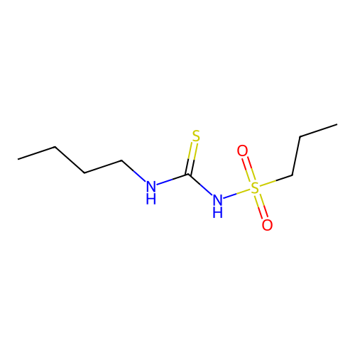 Urea, 1-butyl-3-(propylsulfonyl)-2-thio- structure