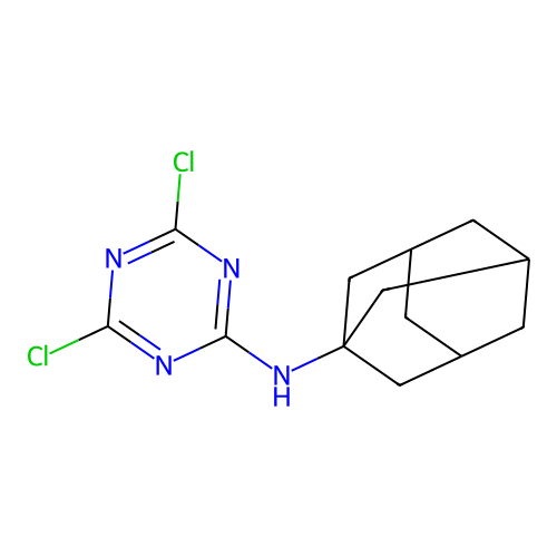 N-(1-金刚烷基)-4,6-二氯-1,3,5-三嗪-2-胺 structure