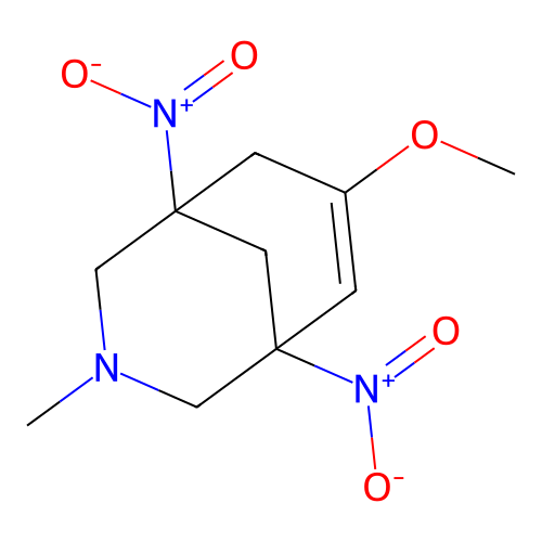 7-Methoxy-3-methyl-1,5-dinitro-3-azabicyclo[3.3.1]non-6-ene structure