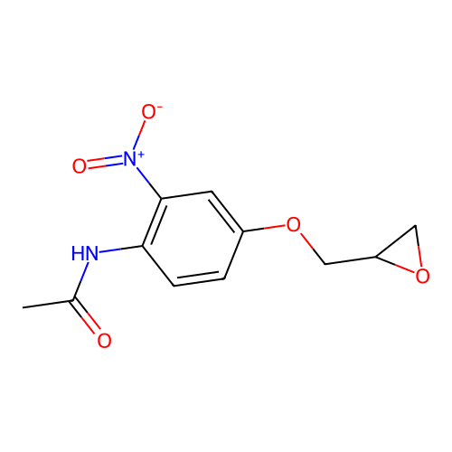 4-Glycidoxy-2-nitroacetanilide structure