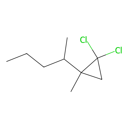 Pentane, 2-(2,2-dichloro-1-methylcyclopropyl)- structure