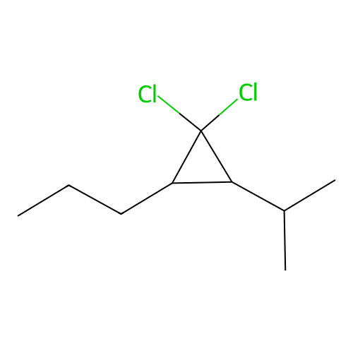 Propane, 1-(2,2-dichloro-3-isopropylcyclopropyl)- structure