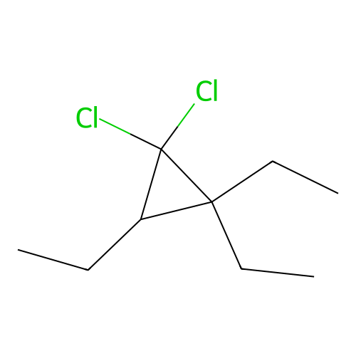 1,1-Dichloro-2,2,3-triethylcyclopropane structure