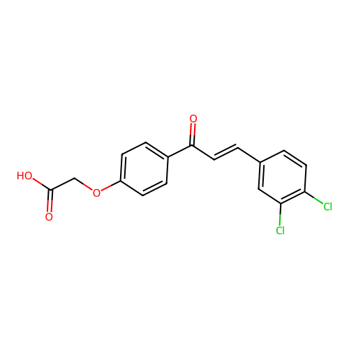 [4-[3-(3,4-Dichlorophenyl)-1-oxo-2-propenyl]phenoxy]-acetic acid structure