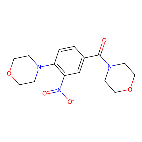Morpholin-4-yl[4-(morpholin-4-yl)-3-nitrophenyl]methanone structure