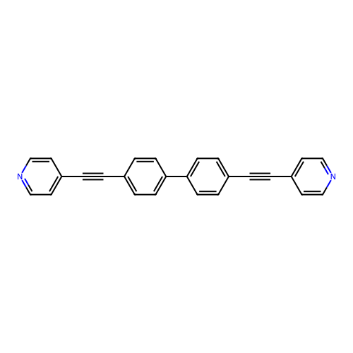 4,4'-Bis(pyridin-4-ylethynyl)-1,1'-biphenyl structure