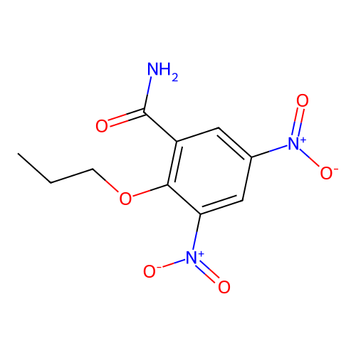 3,5-Dinitro-2-propoxybenzamide structure