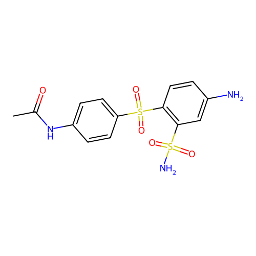 2-Sulfamyl-4-amino-4'-acetamidodiphenyl sulfone structure
