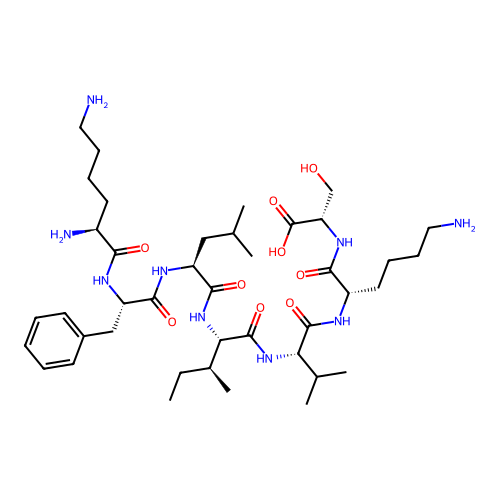 H-Lys-Phe-Leu-Ile-Val-Lys-Ser-OH structure