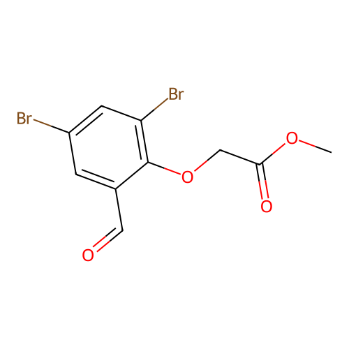 Methyl 2-(2,4-dibromo-6-formylphenoxy)acetate structure