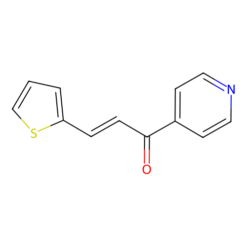 1-Pyridin-4-yl-3-thiophen-2-ylprop-2-en-1-one structure