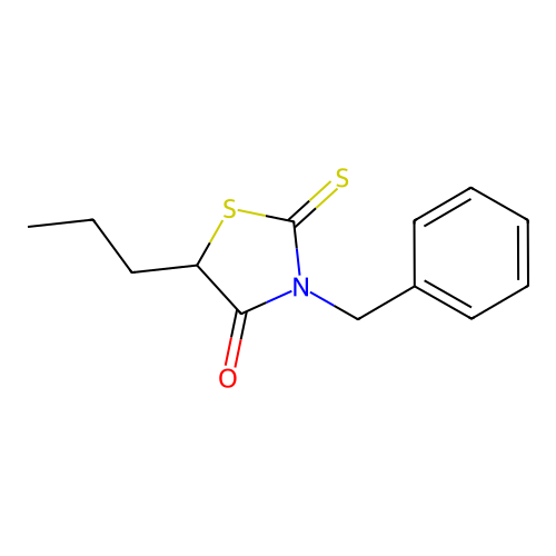 3-Benzyl-5-propyl-2-sulfanylidene-1,3-thiazolidin-4-one structure