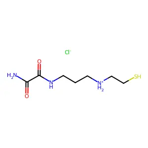 Oxamide, (3-((2-mercaptoethyl)amino)propyl)-, monohydrochloride structure