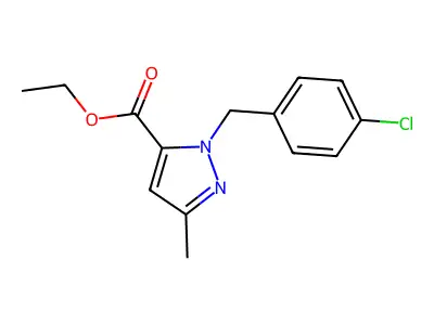 Ethyl 1-(4-chlorobenzyl)-3-methyl-1H-pyrazole-5-carboxylate structure