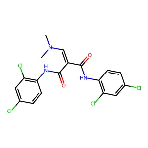 N~1~,N~3~-bis(2,4-dichlorophenyl)-2-[(dimethylamino)methylene]malonamide structure