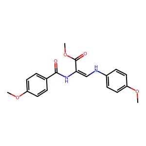 Methyl 3-(4-methoxyanilino)-2-[(4-methoxybenzoyl)amino]prop-2-enoate structure