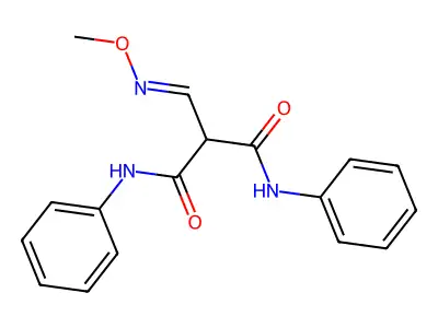 2-(甲氧基imino甲基)-N,N'-di苯基丙烷di酰胺 structure