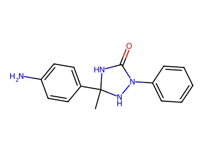 5-(4-Aminophenyl)-5-methyl-2-phenyl-1,2,4-triazolan-3-one structure