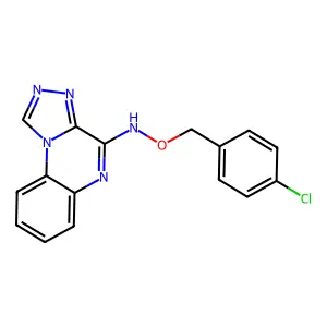 4-{[(4-Chlorobenzyl)oxy]amino}[1,2,4]triazolo[4,3-a]quinoxaline structure