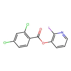 2-Iodo-3-pyridinyl 2,4-dichlorobenzenecarboxylate structure