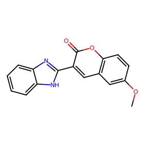 3-(1H-Benzoimidazol-2-yl)-6-methoxy-chromen-2-one structure