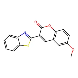 3-(2-Benzothiazolyl)-6-methoxycoumarin structure