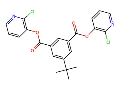 Di(2-chloro-3-pyridyl) 5-(tert-butyl)isophthalate structure