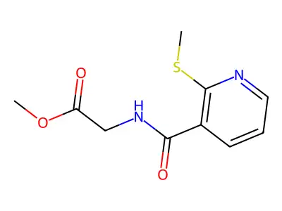 Methyl 2-[(2-methylsulfanylpyridine-3-carbonyl)amino]acetate structure