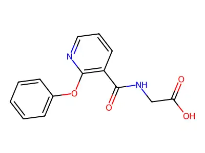2-[(2-Phenoxypyridine-3-carbonyl)amino]acetic acid structure