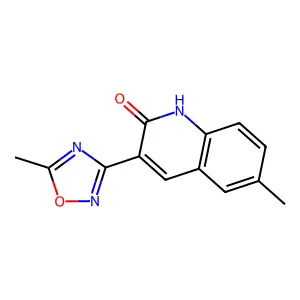 6-Methyl-3-(5-methyl-1,2,4-oxadiazol-3-yl)quinolin-2-ol structure