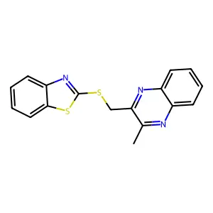 2-[(1,3-Benzothiazol-2-ylsulfanyl)methyl]-3-methylquinoxaline structure