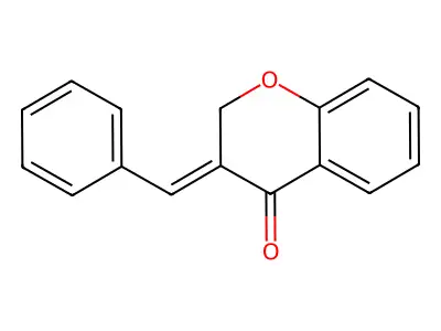 3-[(E)-phenylmethylidene]-2,3-dihydro-4H-chromen-4-one structure