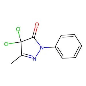 4,4-Dichloro-3-methyl-1-phenyl-3-pyrazolin-5-one structure