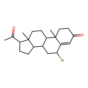(6beta)-6-Bromopregn-4-ene-3,20-dione structure