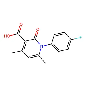 1-(4-Fluorophenyl)-4,6-dimethyl-2-oxo-1,2-dihydropyridine-3-carboxylic acid structure