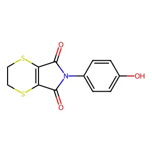 5H-1,4-Dithiino(2,3-c)pyrrole-5,7(6H)-dione, 2,3-dihydro-6-(4-hydroxyphenyl)- structure