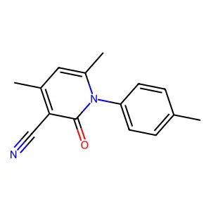 1,2-Dihydro-4,6-dimethyl-1-(4-methylphenyl)-2-oxo-3-pyridinecarbonitrile structure