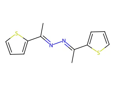 Bis[1-(thiophen-2-YL)ethylidene]hydrazine structure