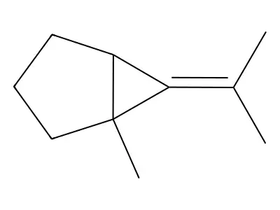 1-Methyl-6-(1-methylethylidene)bicyclo(3.1.0)hexane structure