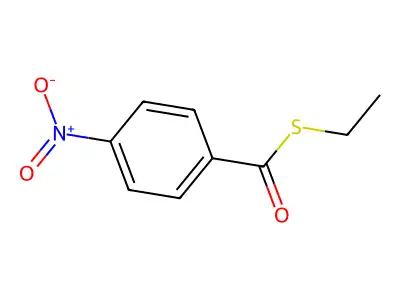Benzenecarbothioic acid, 4-nitro-, S-ethyl ester structure