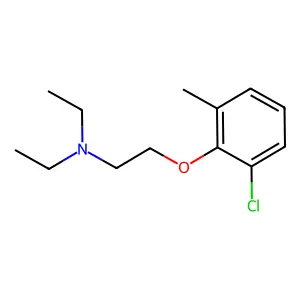 2-(2-chloro-6-methylphenoxy)-N,N-diethylethanamine structure