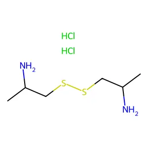1,1'-Disulfanediyldi(propan-2-amine)--hydrogen chloride (1/2) structure