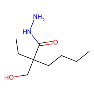 2-Ethyl-2-(hydroxymethyl)hexanehydrazide structure